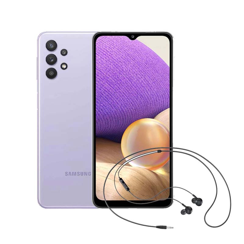 Combo Galaxy A32 128GB 4GB Violeta + Samsung Earphones de 3.5 mm