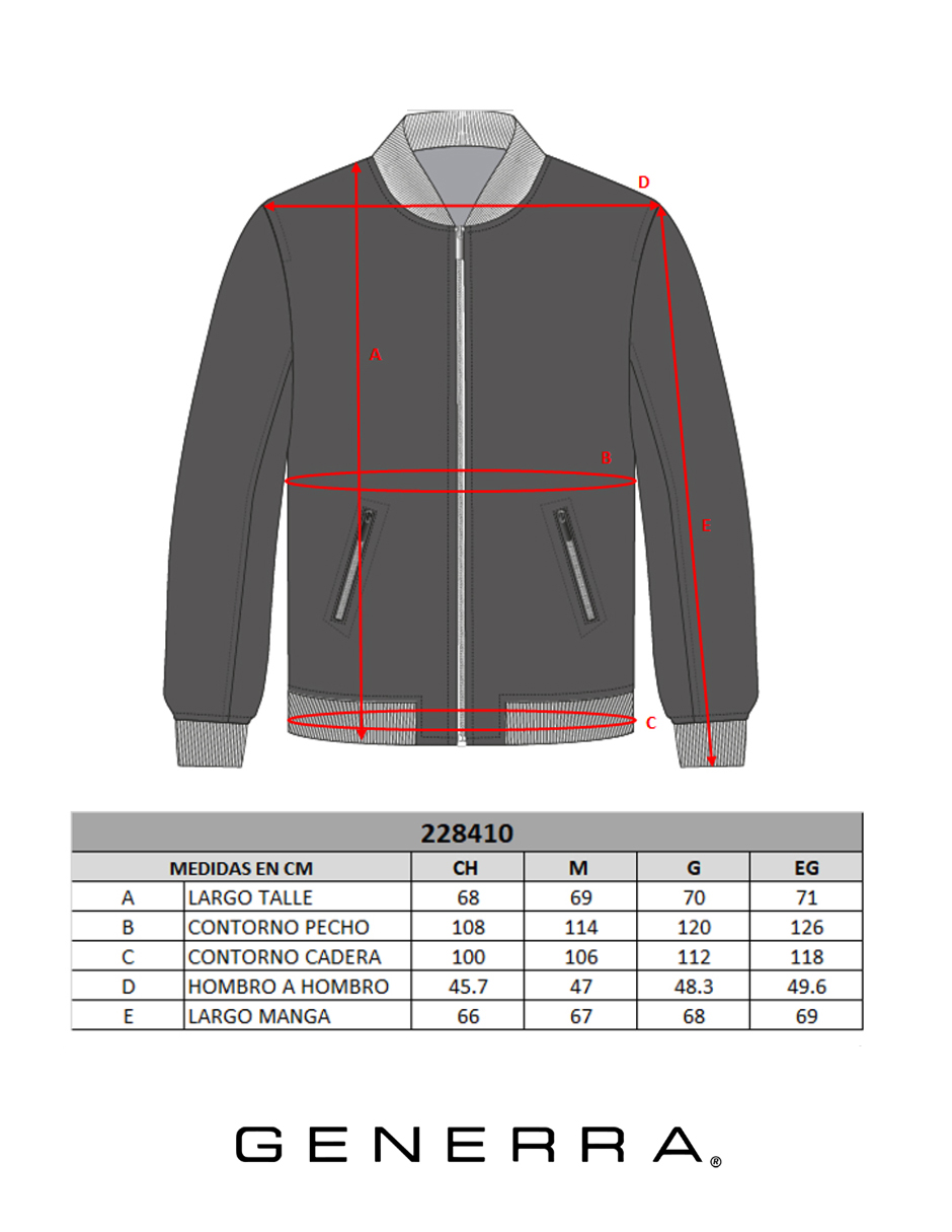 Chamarra Tipo Bomber Reversible Para Hombre Generra 228410