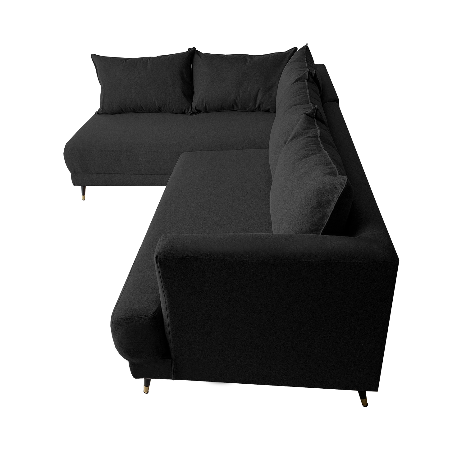 SALA ESQUINERA MODELO STELLA CON CHAISE IZQUIERDO COLOR GRIS OXFORD