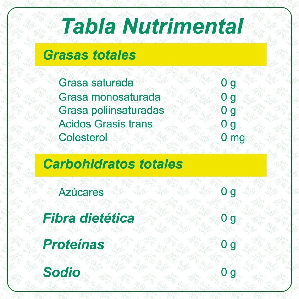 Extracto De Stevia Líquida Natural 40 Ml. Sin Sabor Amargo