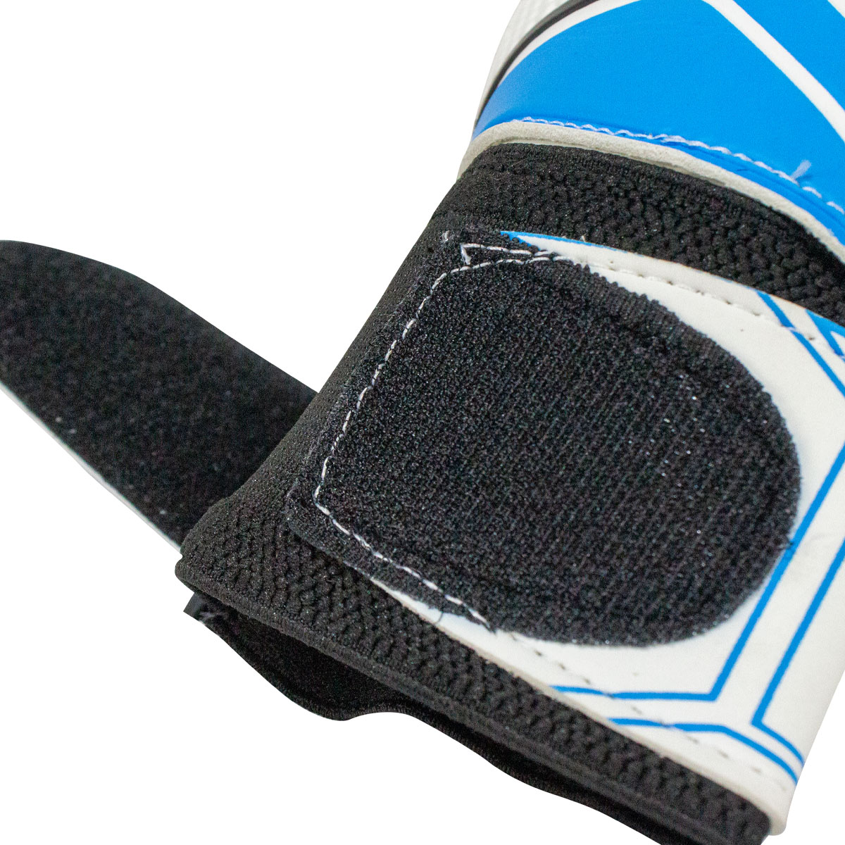 Par de Guantes de portero para fútbol Fire Sports con Varillas Color Blanco/Azul