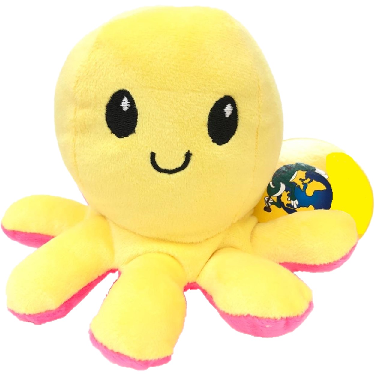 Pulpo Antiestrés Feliz-Enojado - Original, Muy Suave, Peluche Fino