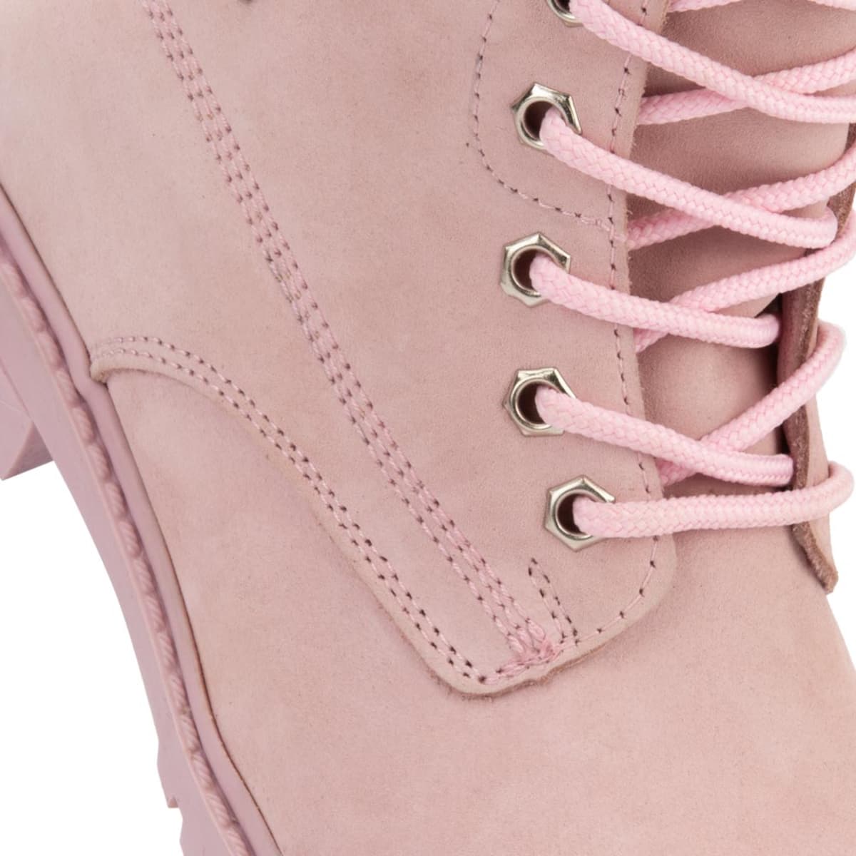 Botas rosas HPC Polo tipo hiker de piel nobuck, mod. 1056768