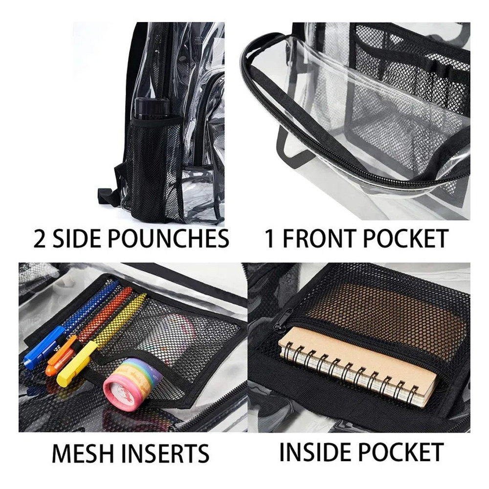 Mochila Transparente De Mujer Hombre Escolar Estilo Coreano