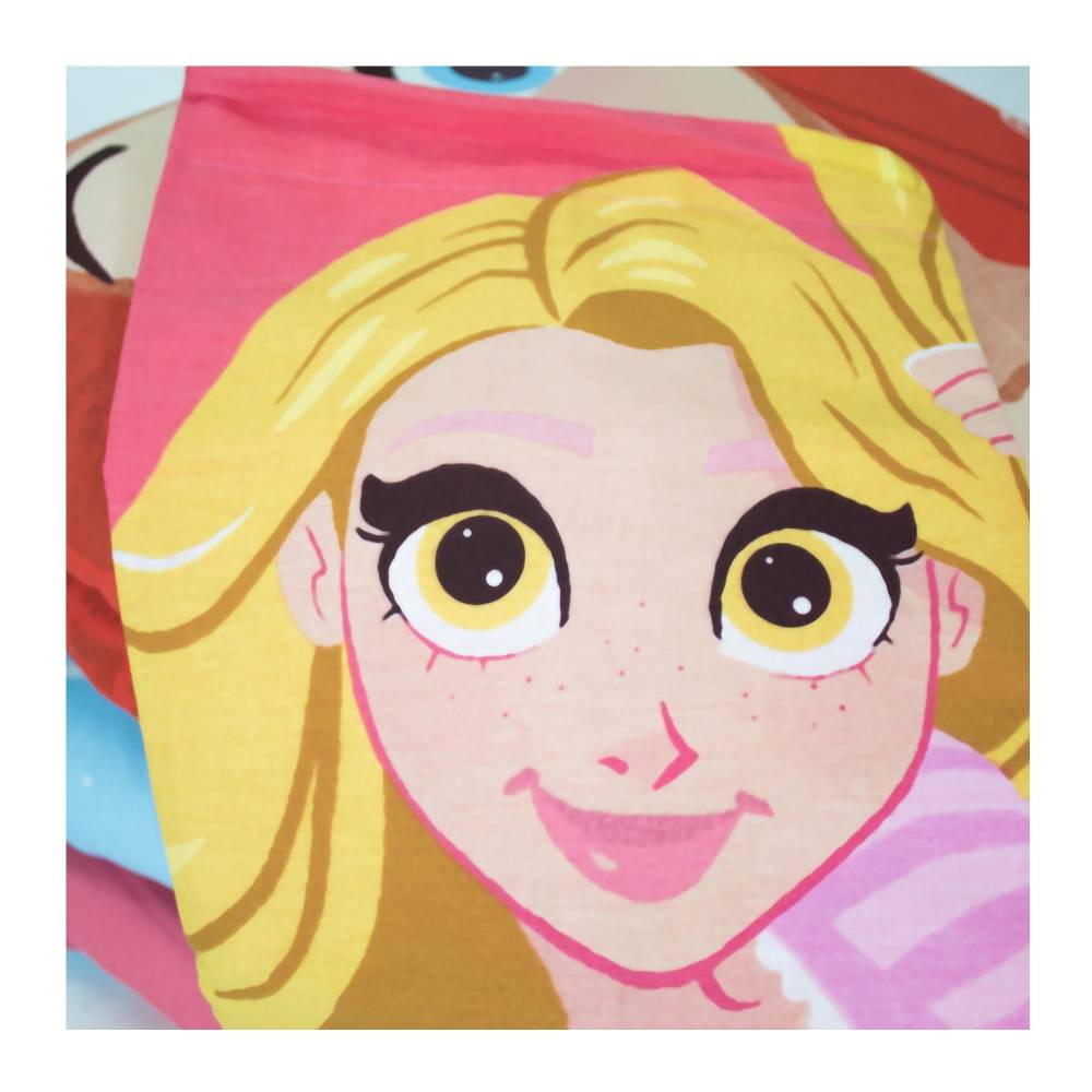 Colcha Edredón Individual Doble Vista Reversible Disney Princesas