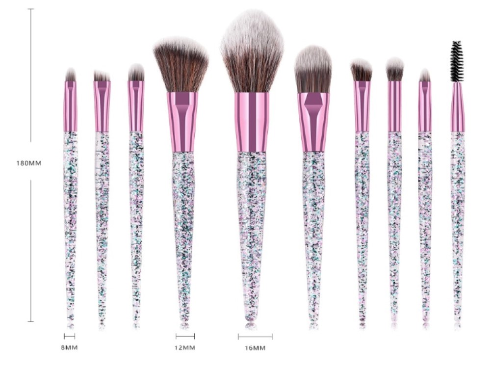 Set 10 Brochas Maquillaje Profesional Cepillos Ojos Bonita