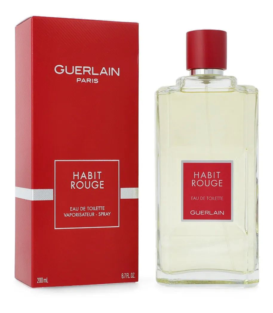 Perfume Habit Rouge Guerlain Eau De Toilette 200ml.