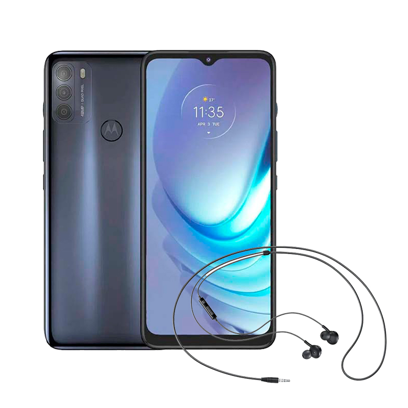 Combo Motorola Moto G50 128GB 8GB Ram Gris + Earphones de 3.5 mm