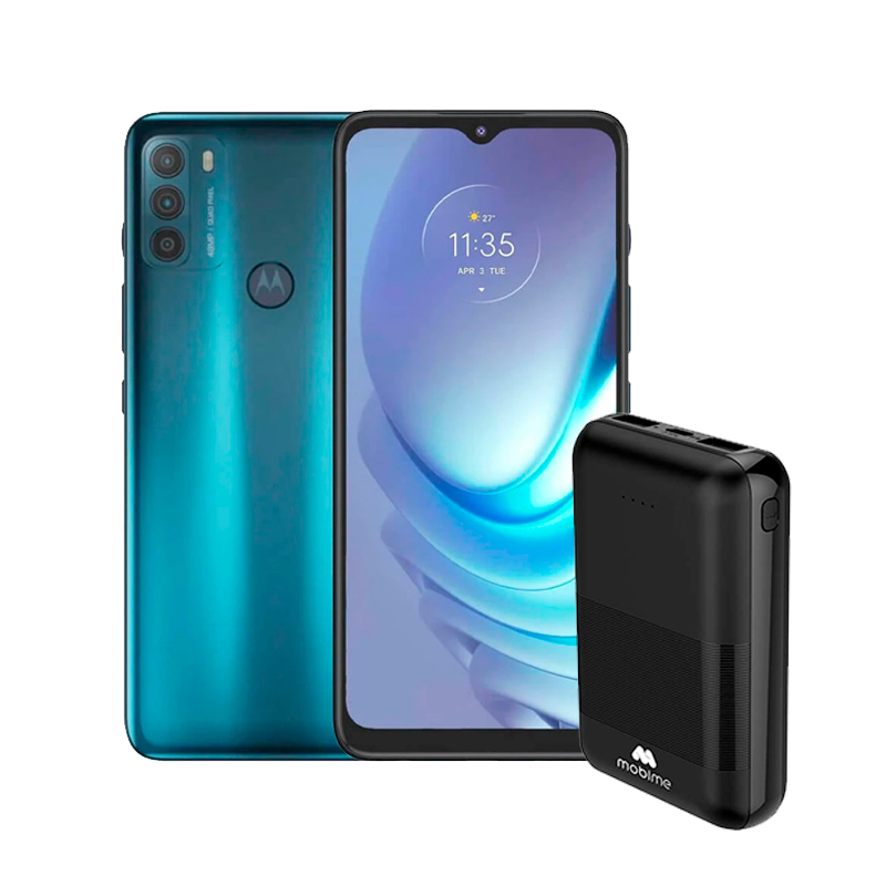 Combo Motorola Moto G50 128GB 8GB Azul + MOBIME Cargador Portátil 10,000mAh