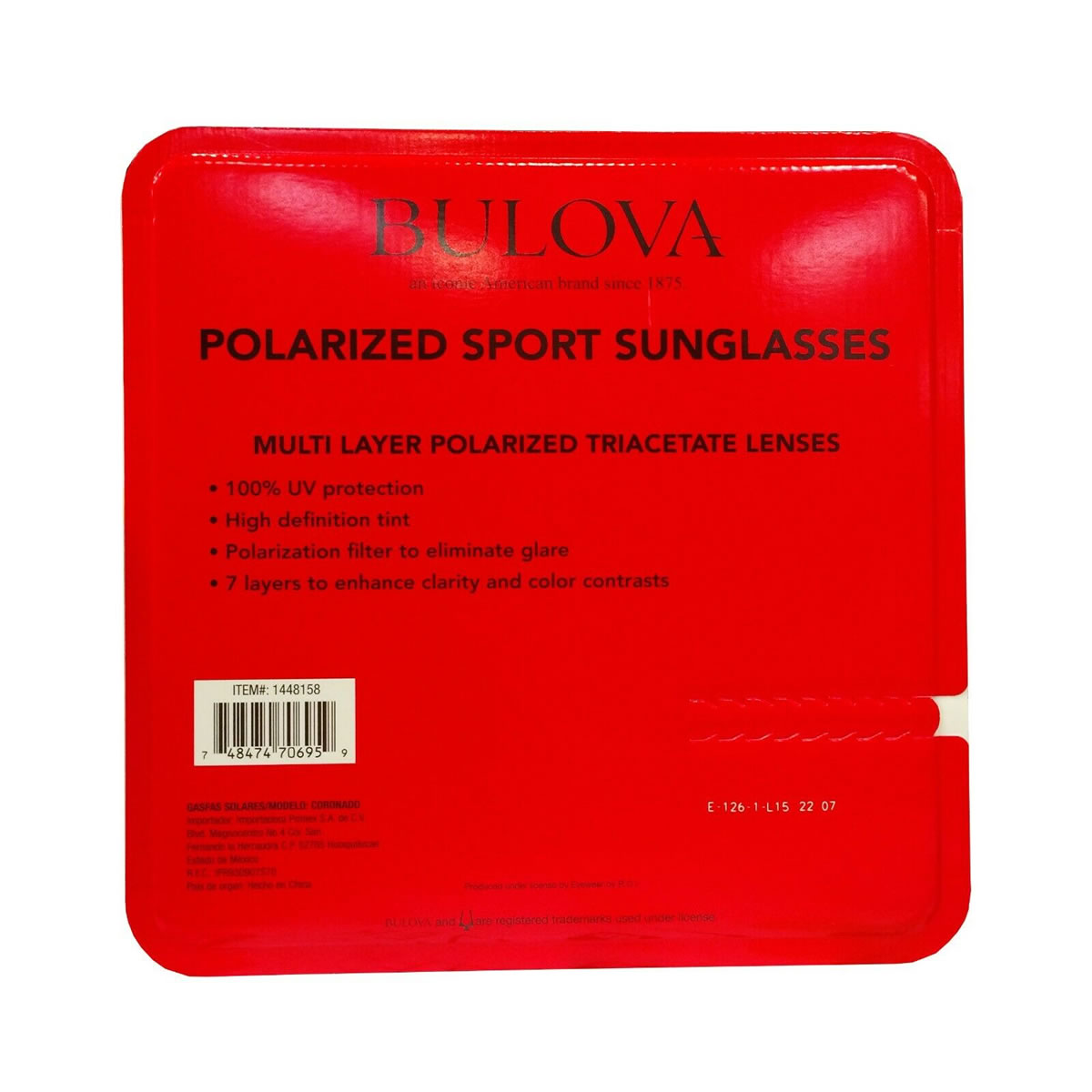 Lentes de Sol Polarizado Para Hombres Bulova 1448158 CST
