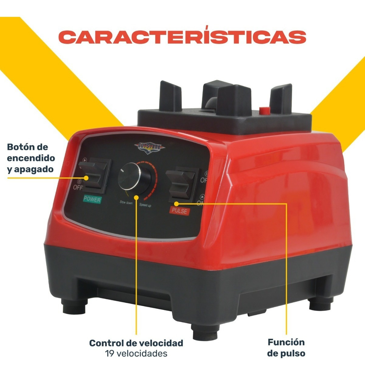 Licuadora Profesional 1500w 2.2l Blender 6 Aspas Industrial
