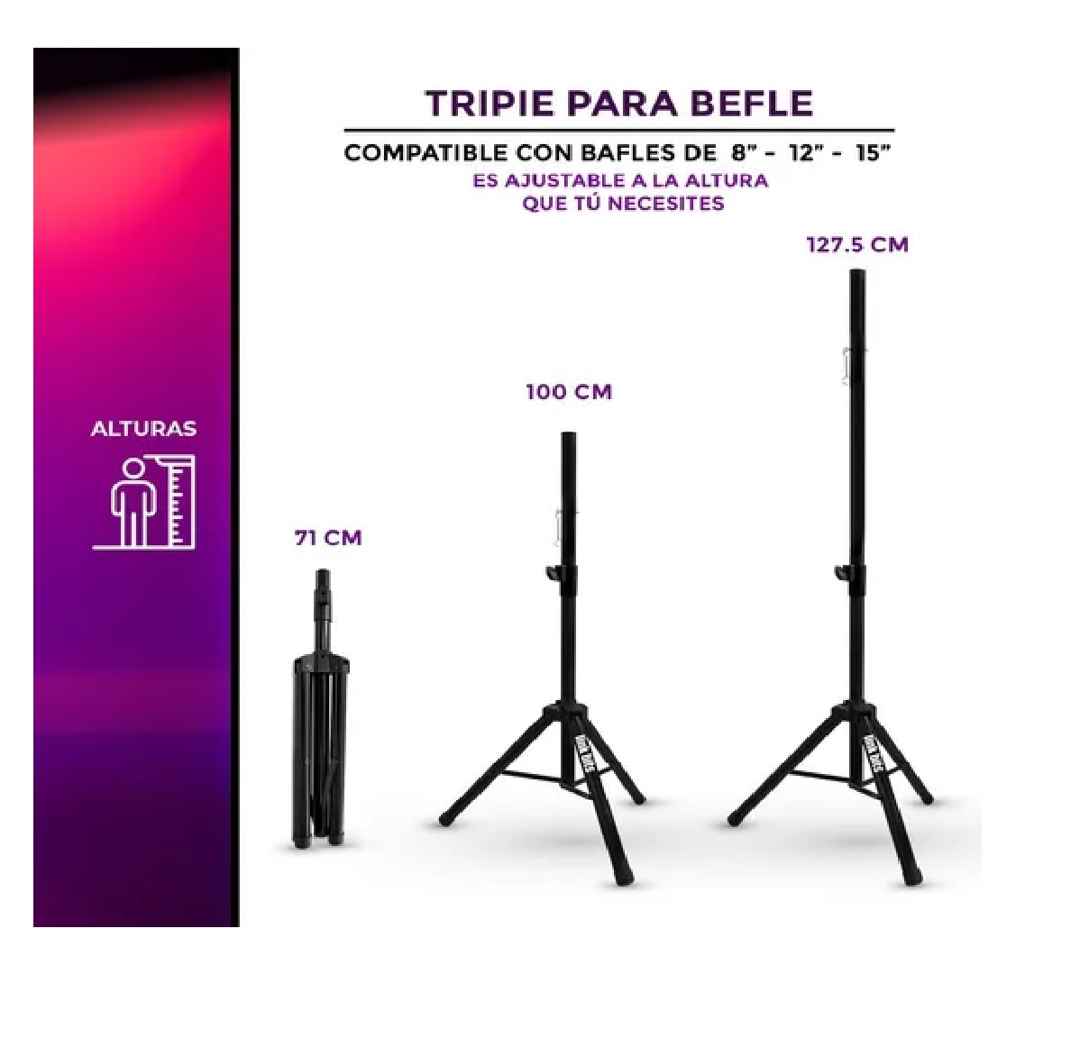 Tripie Para Bocina Bafle De 8 12 15 , Link Bits 