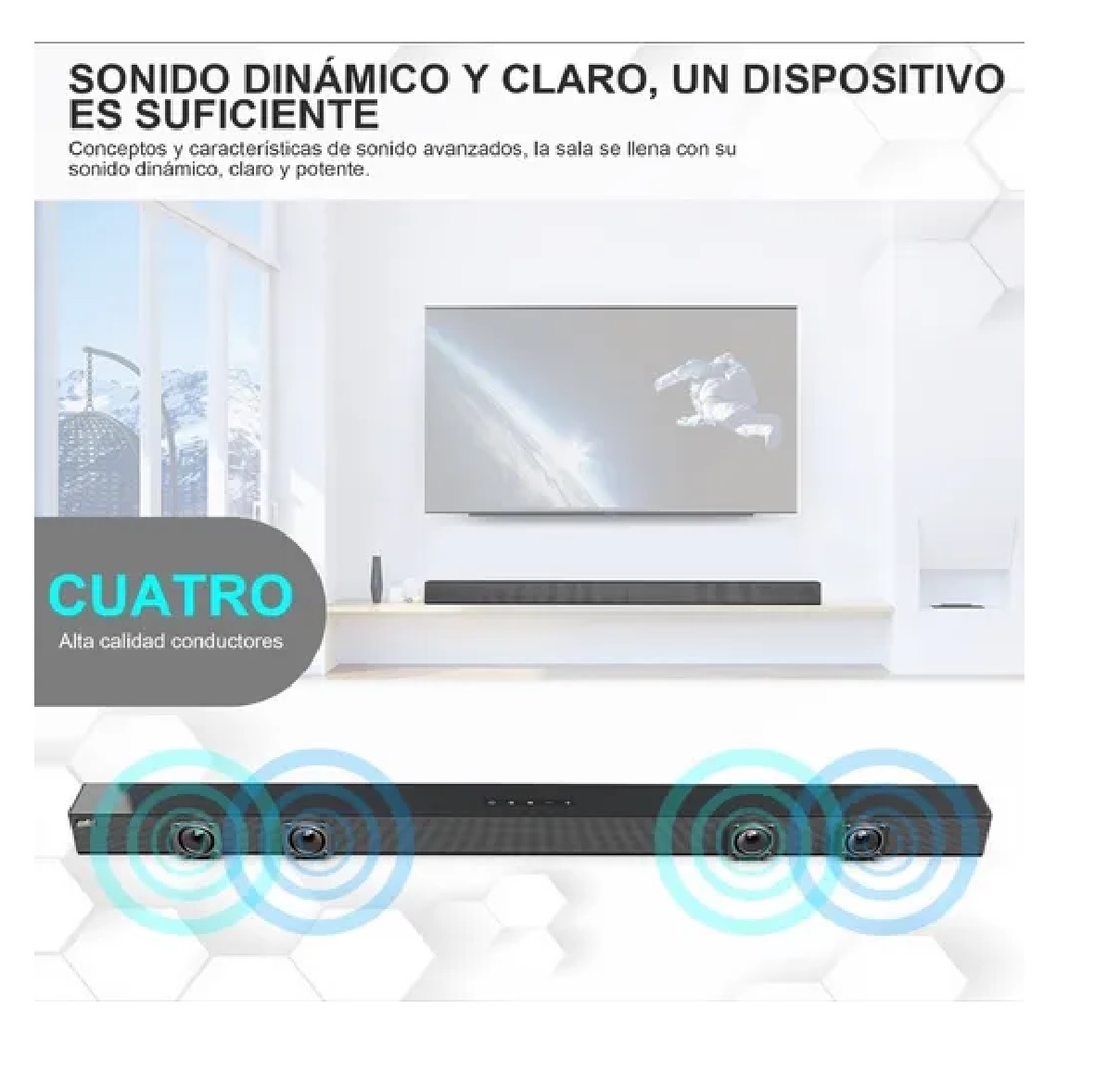 Barra De Sonido Bocina Bluetooth Recargable Soundbar 40w