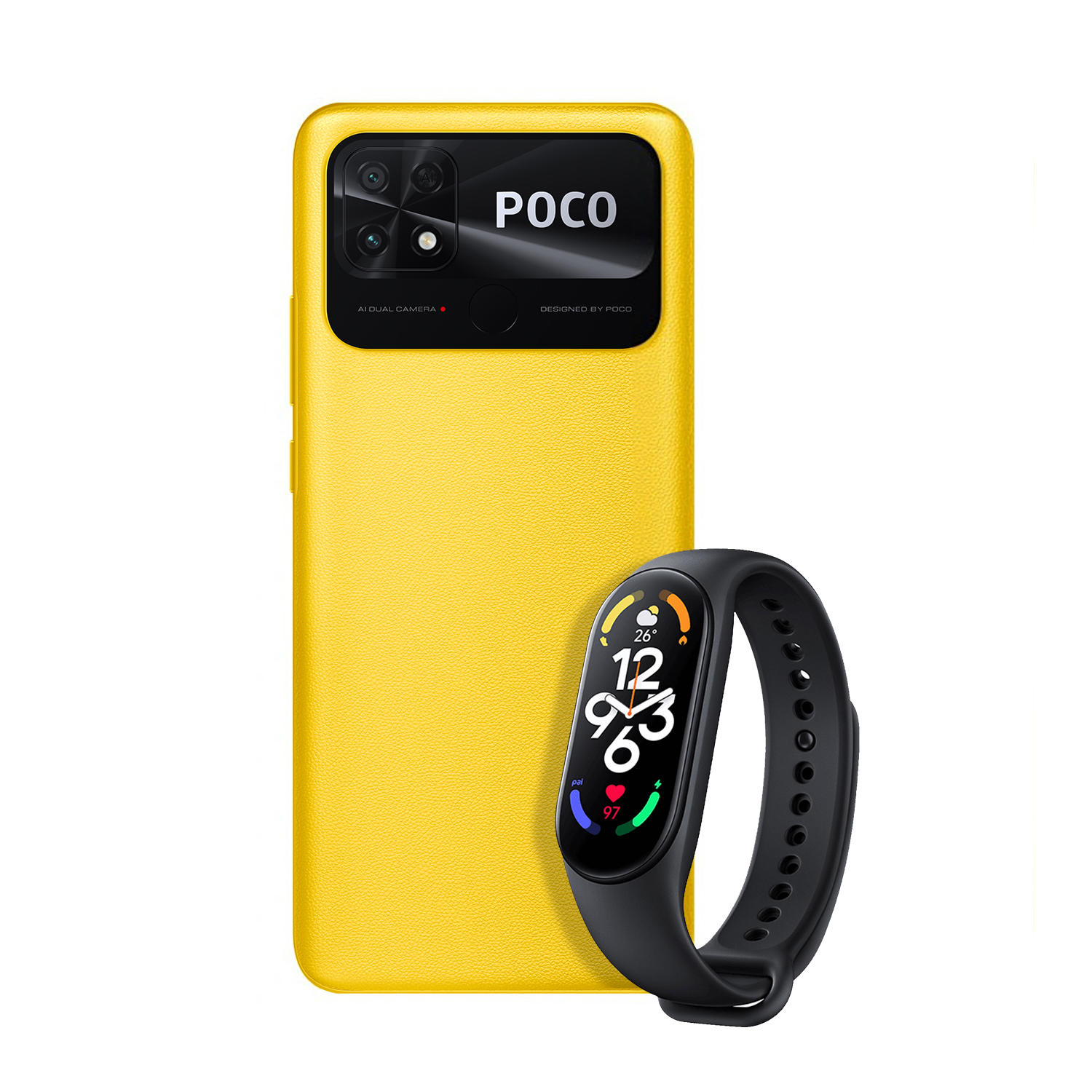 XIAOMI POCO C40 4GB 64GB AMARILLO + XIAOMI MI BAND 7 NEGRO