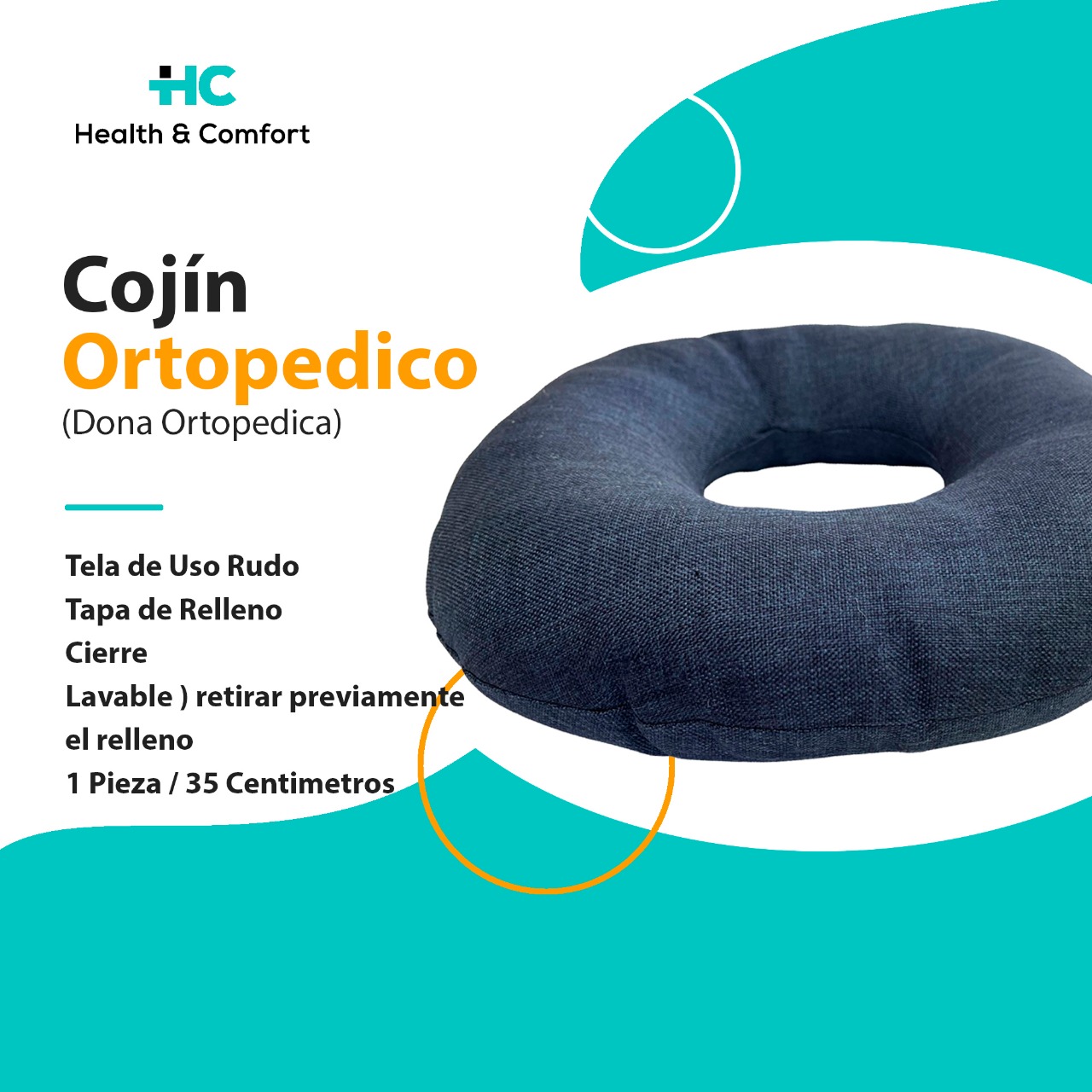 Dona Ortopédica Cojin Para Hemorroides Y Coxis Grande 35 Cm