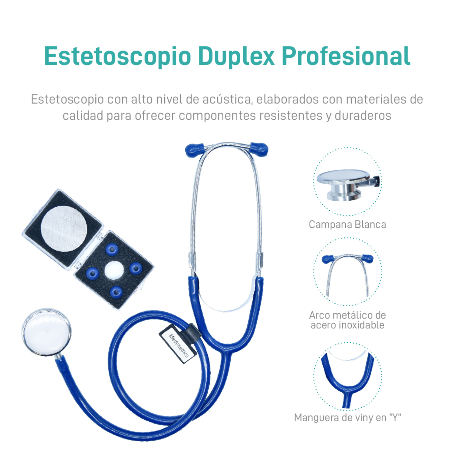 Kit Baumanometro con Estetoscopio de Doble Campana Medimetrics