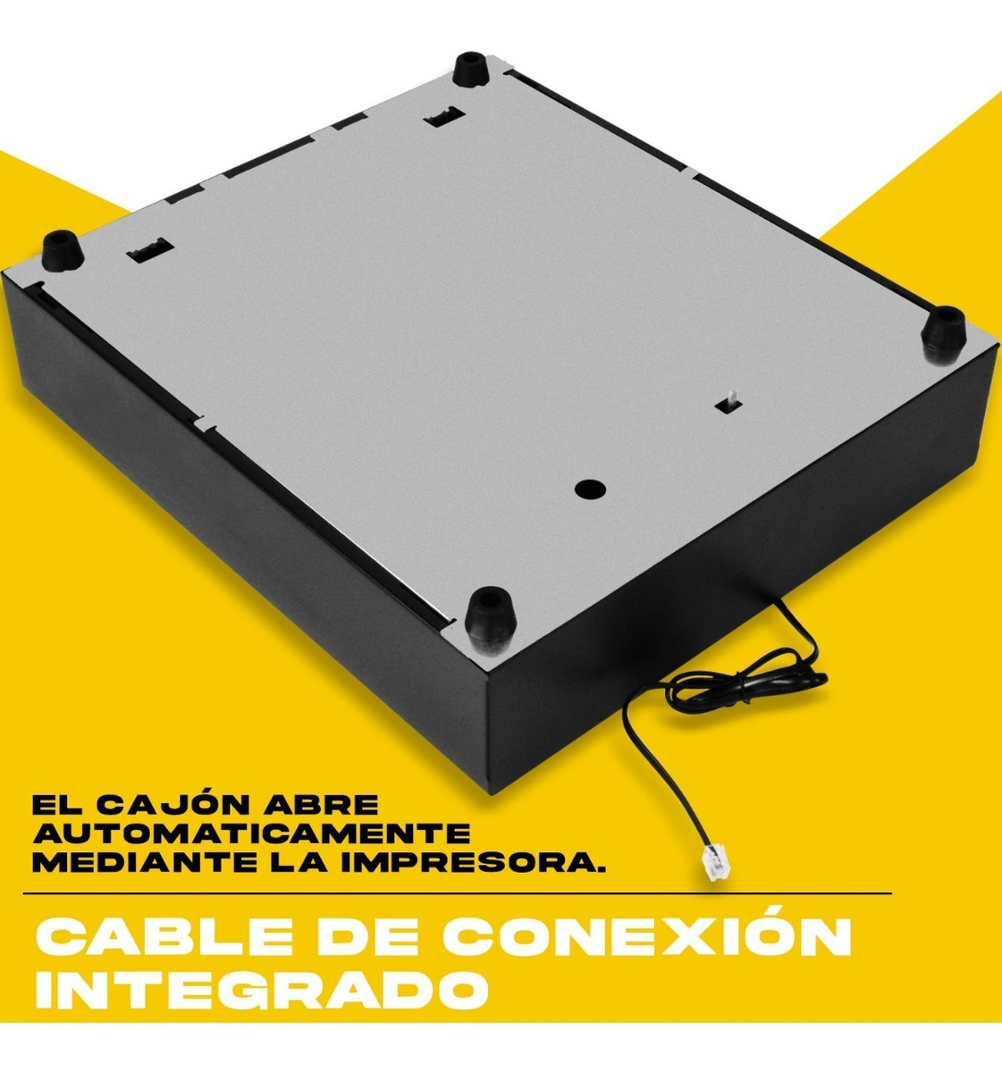 Cajon De Dinero Metalico 4 Billetes 5 Monedas Cable Rj11