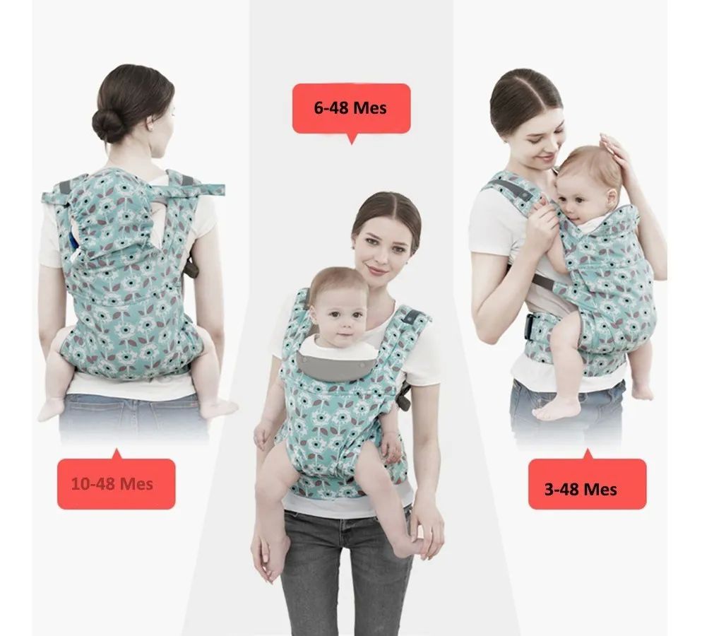 Canguro Bebé Eonómica Estampado Azul