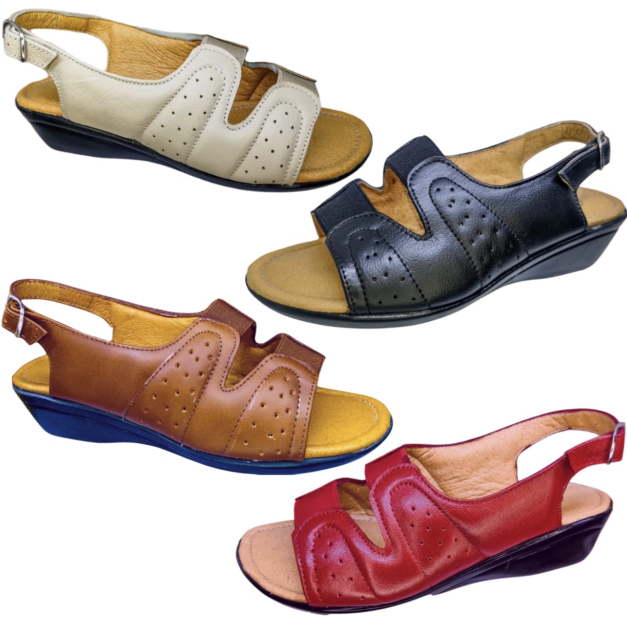 Huarache Cómodo Piel Borrego Confort Pie Diabético 02 Resorte