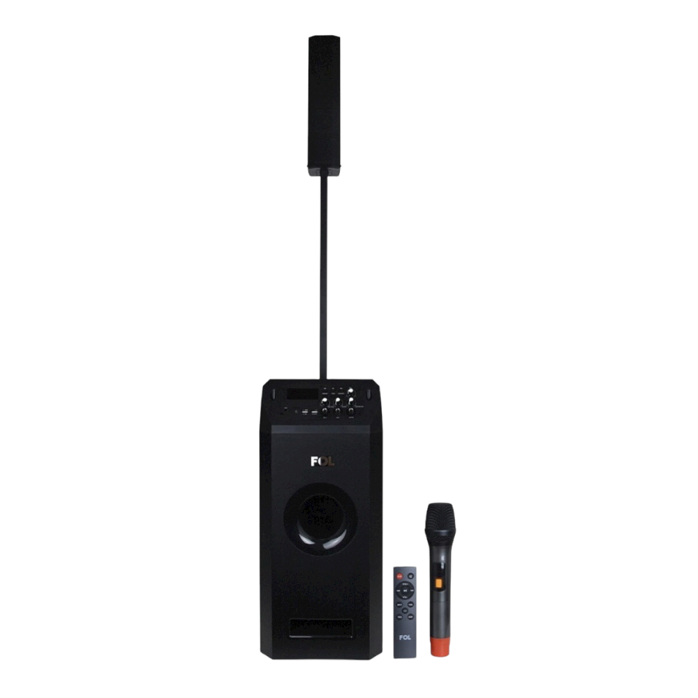 Bocina amplificada de torre Fol Fs-t108 pantalla digital bluetooth 8 pulgadas