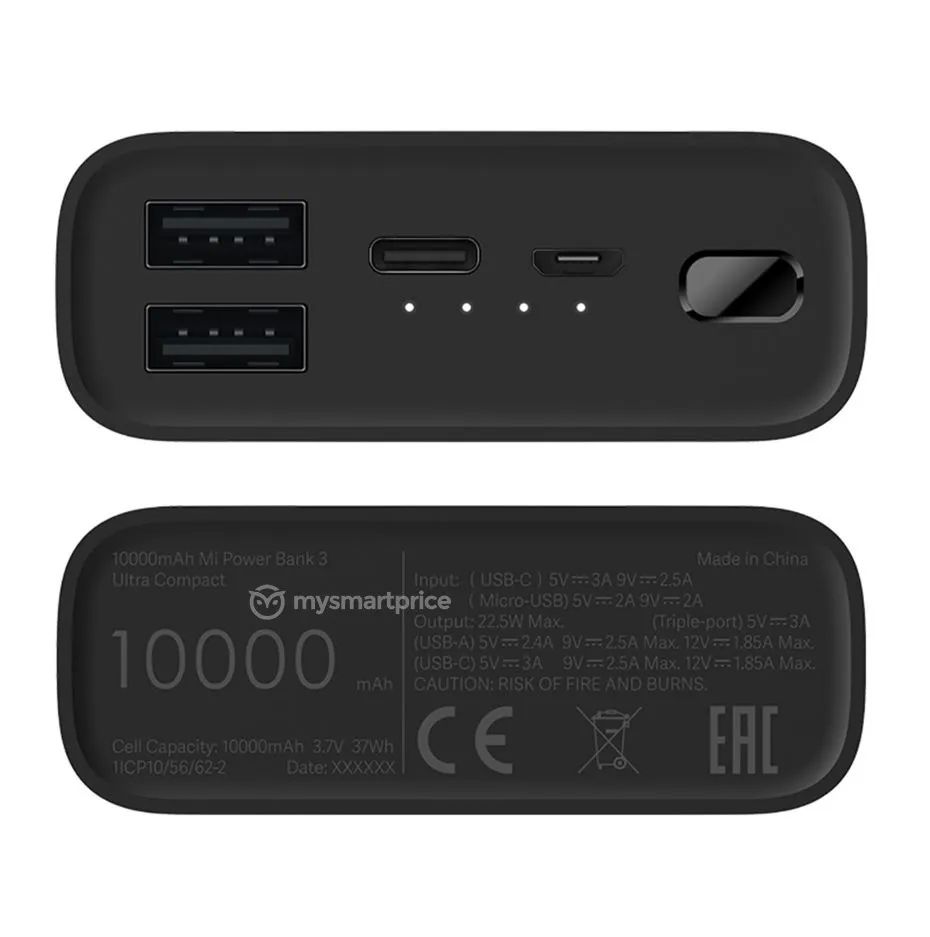 Bateria Mi Power Bank 3 Ultra Compact 10000mAh