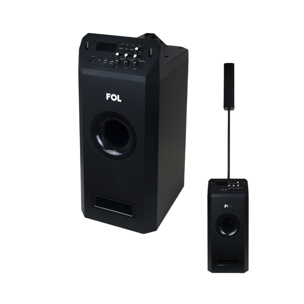 Bocina amplificada de torre Fol Fs-t108 pantalla digital bluetooth 8 pulgadas