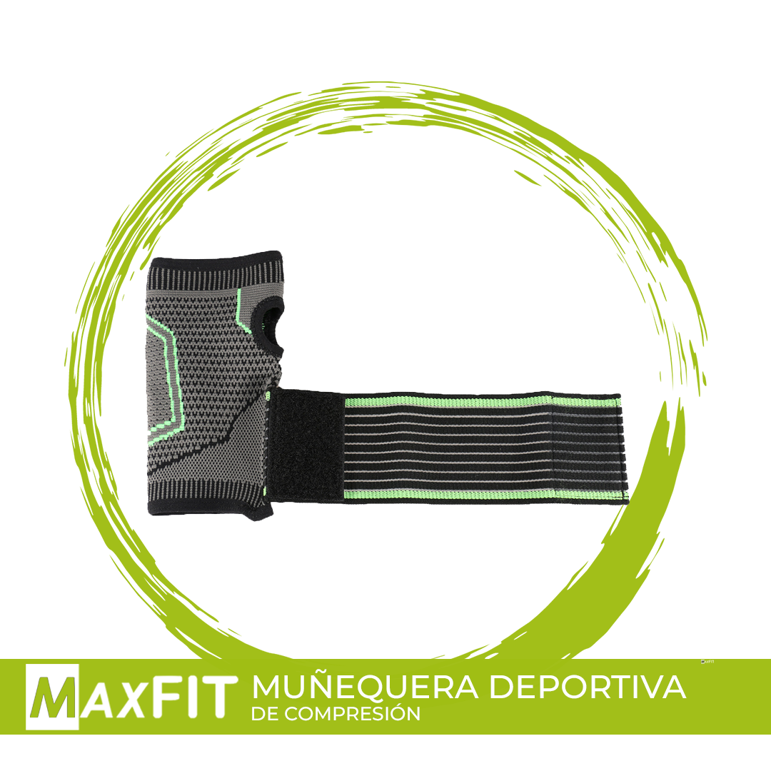 Par Muñequeras Elásticas Compresión Deportiva Maxfit Hw003