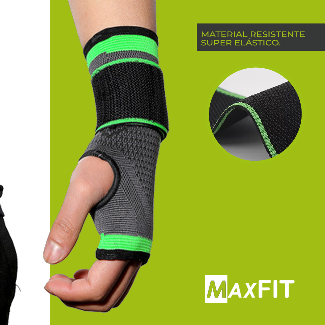 Par Muñequeras Elásticas Compresión Deportiva Maxfit Hw003