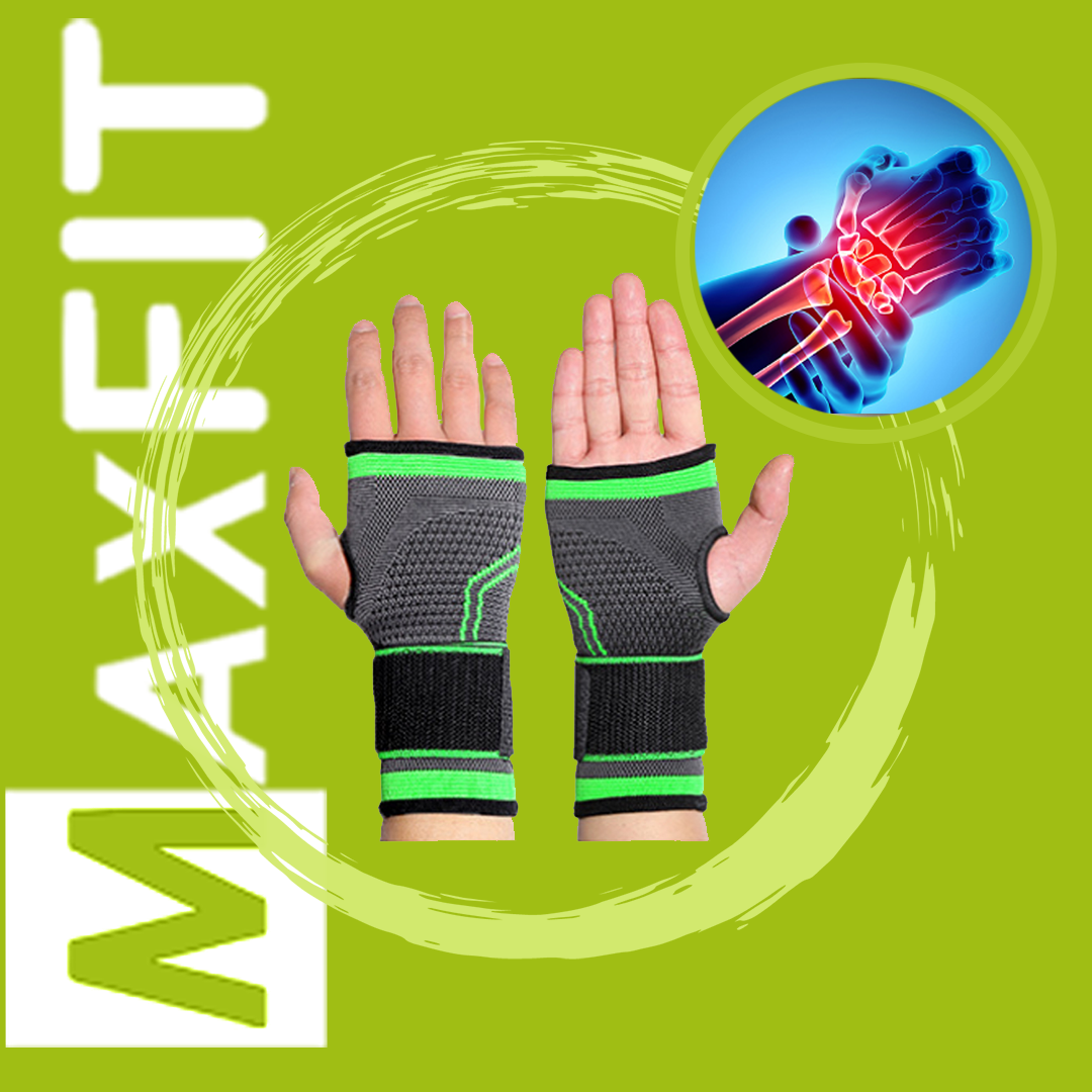Par Muñequeras Elásticas Compresión Deportiva Maxfit Hw003