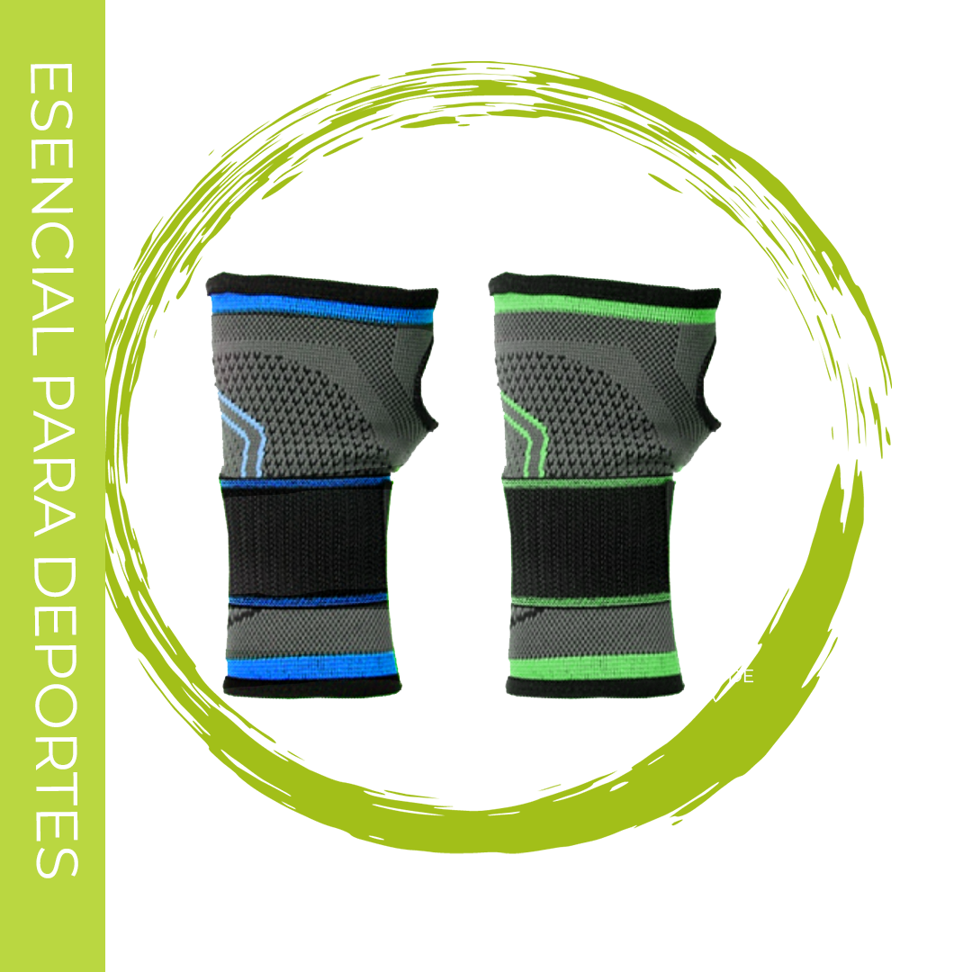 Par Muñequeras Elásticas Compresión Deportiva Maxfit Hw003