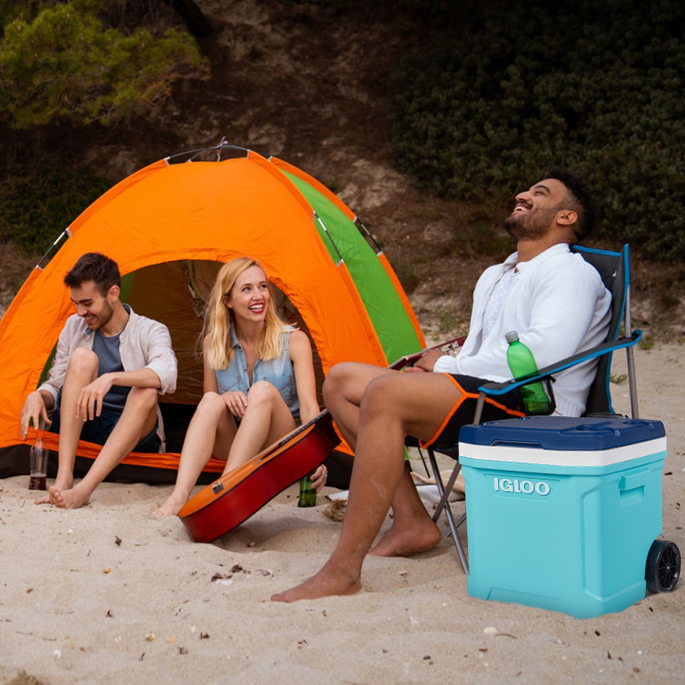 Hielera Grande Con Ruedas Igloo Latitude, 94 Latas, 56 Lts