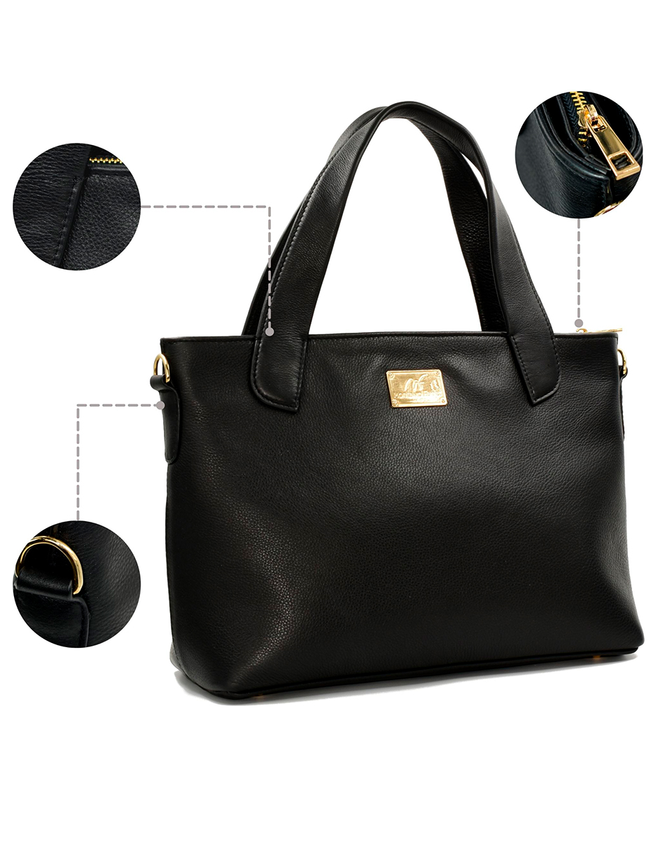 Bolsa bolso tote piel genuina set 3 piezas Montalvo Farret MF654