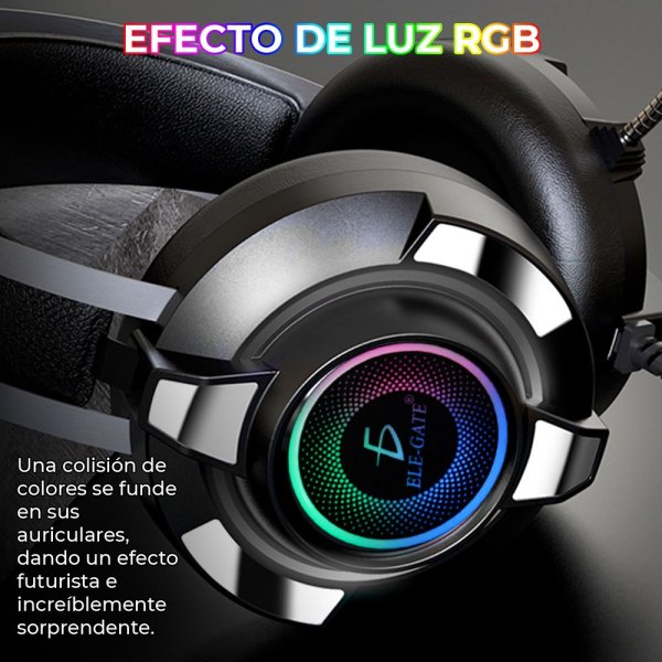 Audífonos Gamer Usb Rgb