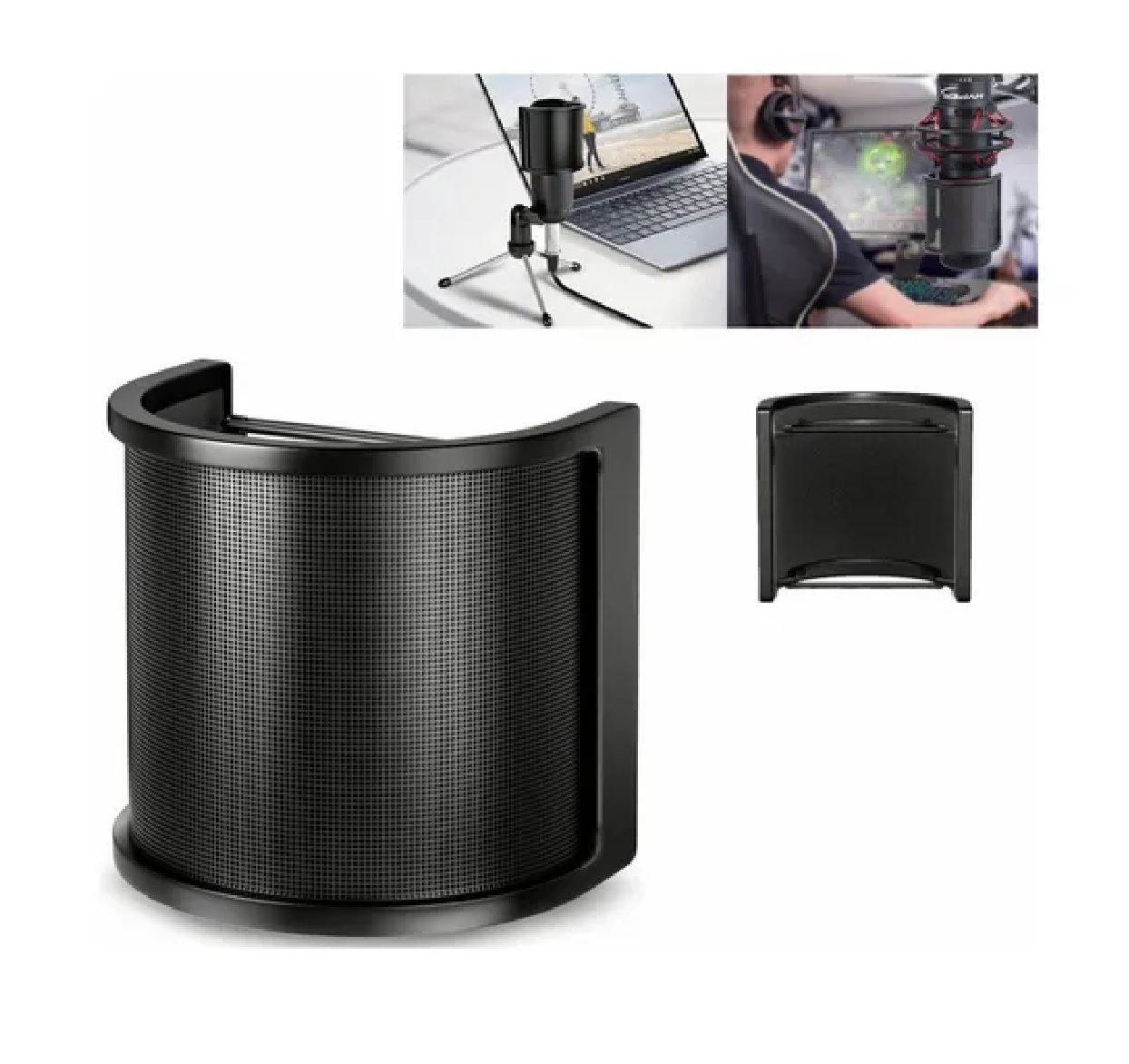 Forma U Filtro Antipop Para Micrófono Profesional 3 Capa