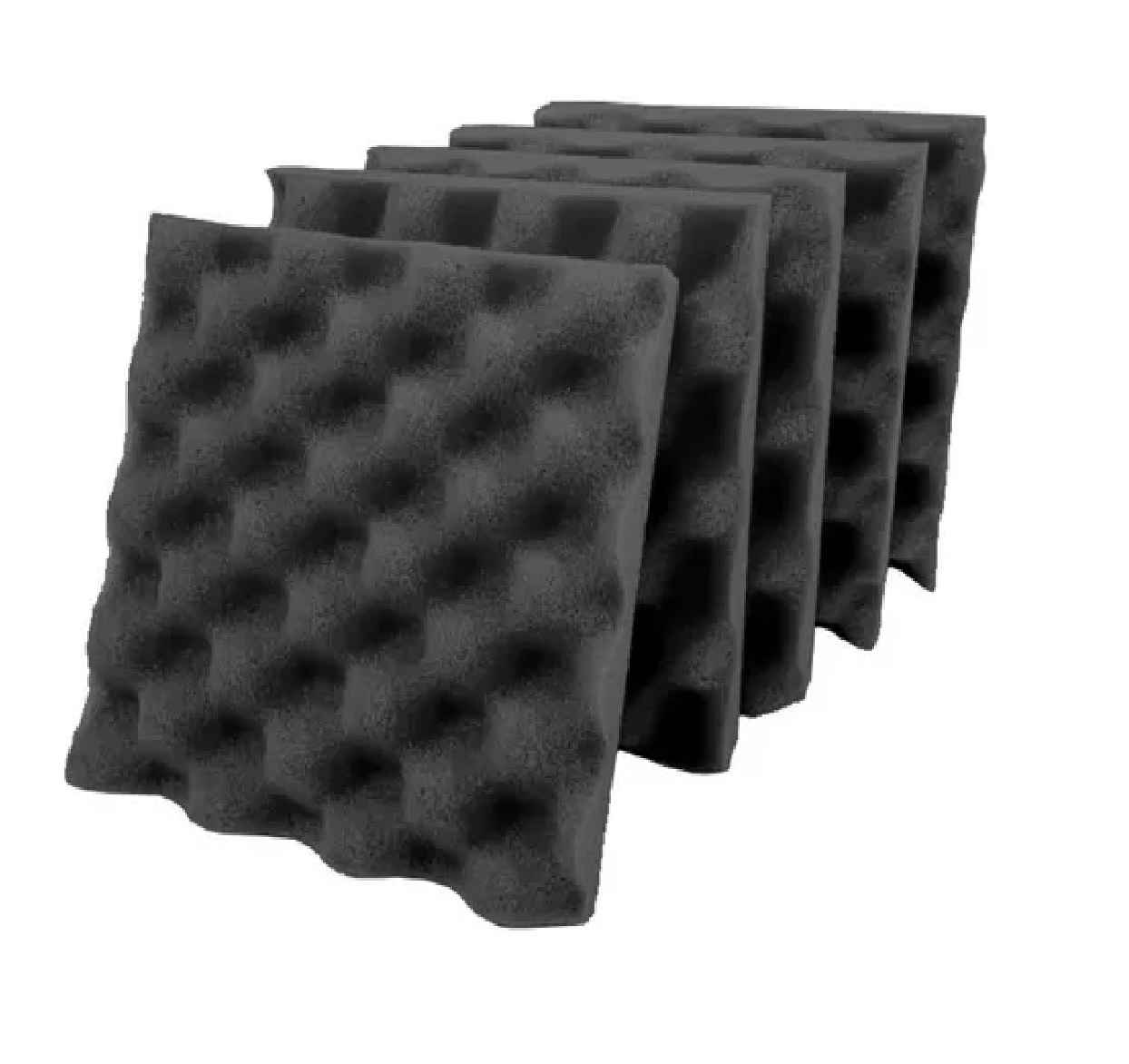 Kit Paneles Esponja Acustica Espuma 20x20 Calidad Profesional Carbon