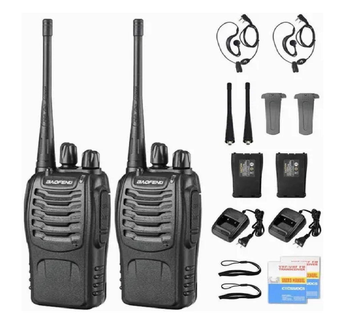 Set  Radios Bf-888s Uhf Con Manos Libres 