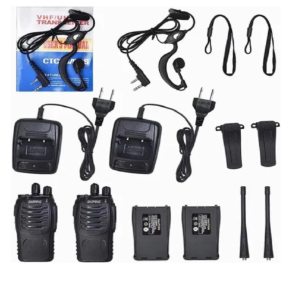 Set  Radios Bf-888s Uhf Con Manos Libres 