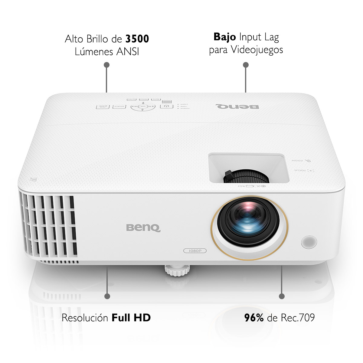 Proyector Gamer BenQ TH585P Full HD (1920x1080) HDMI 3,500 Lúmenes