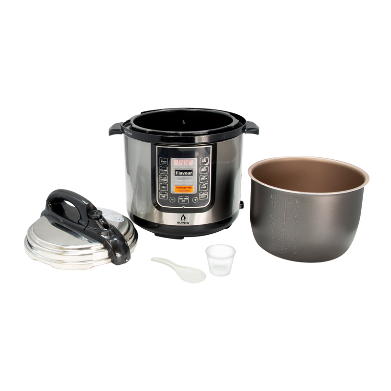 OLLA ELÉCTRICA A PRESIÓN MULTIFUNCIONAL 6 LITROS SUPRAPOT DE ACERO INOXIDABLE