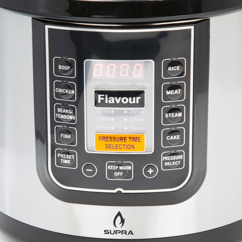 OLLA ELÉCTRICA A PRESIÓN MULTIFUNCIONAL 6 LITROS SUPRAPOT DE ACERO INOXIDABLE