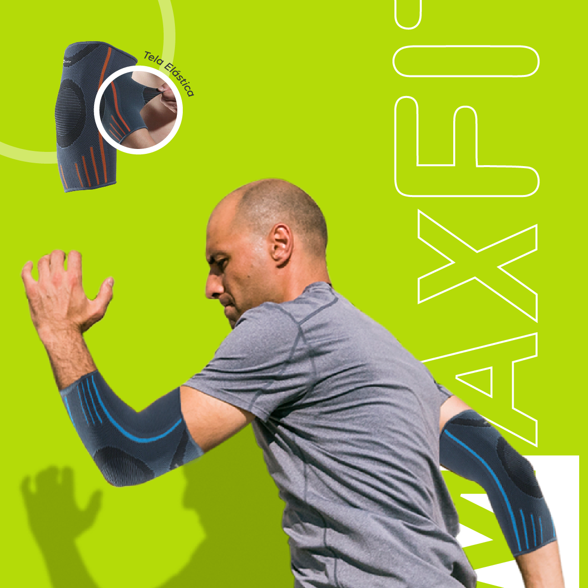 Par De Codera Elástica De Compresión Deportiva Maxfit Hz003