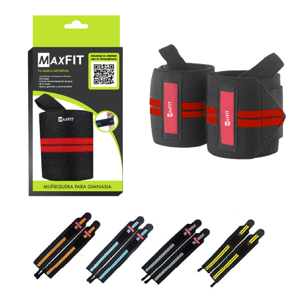 Par De  Muñequeras De Crossfit Para Gimnasio Maxfit Mod-hw002