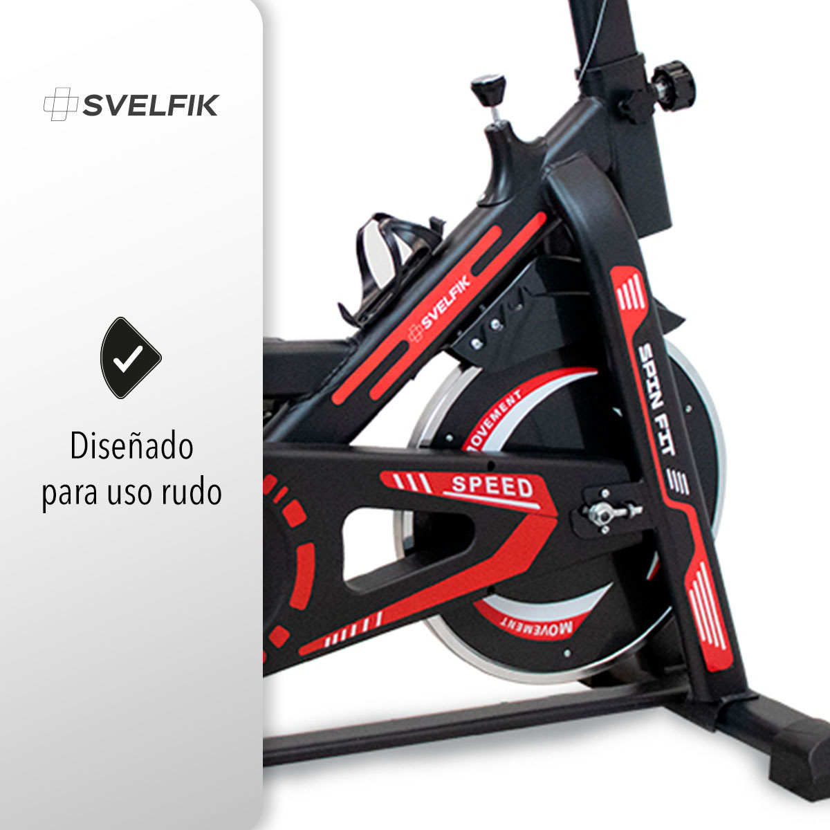 Bicicleta fija para spinning Svelfik - Spin Fit Roja (Reacondicionado A, Empaque Dañado).