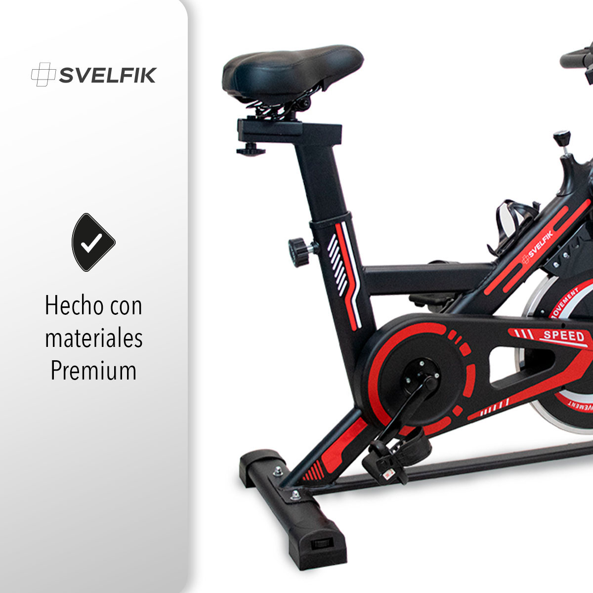 Bicicleta fija para spinning Svelfik - Spin Fit Roja (Reacondicionado A, Empaque Dañado).