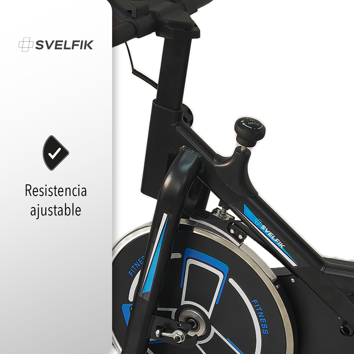 Bicicleta fija para spinning Svelfik - Spin Fit 6kg Azul lite