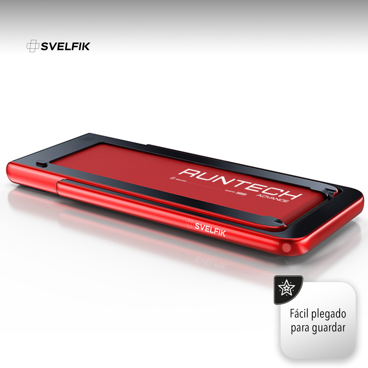 Caminadora Runtech-Advance eléctrica con bocina bluetooth Rojo con Negro