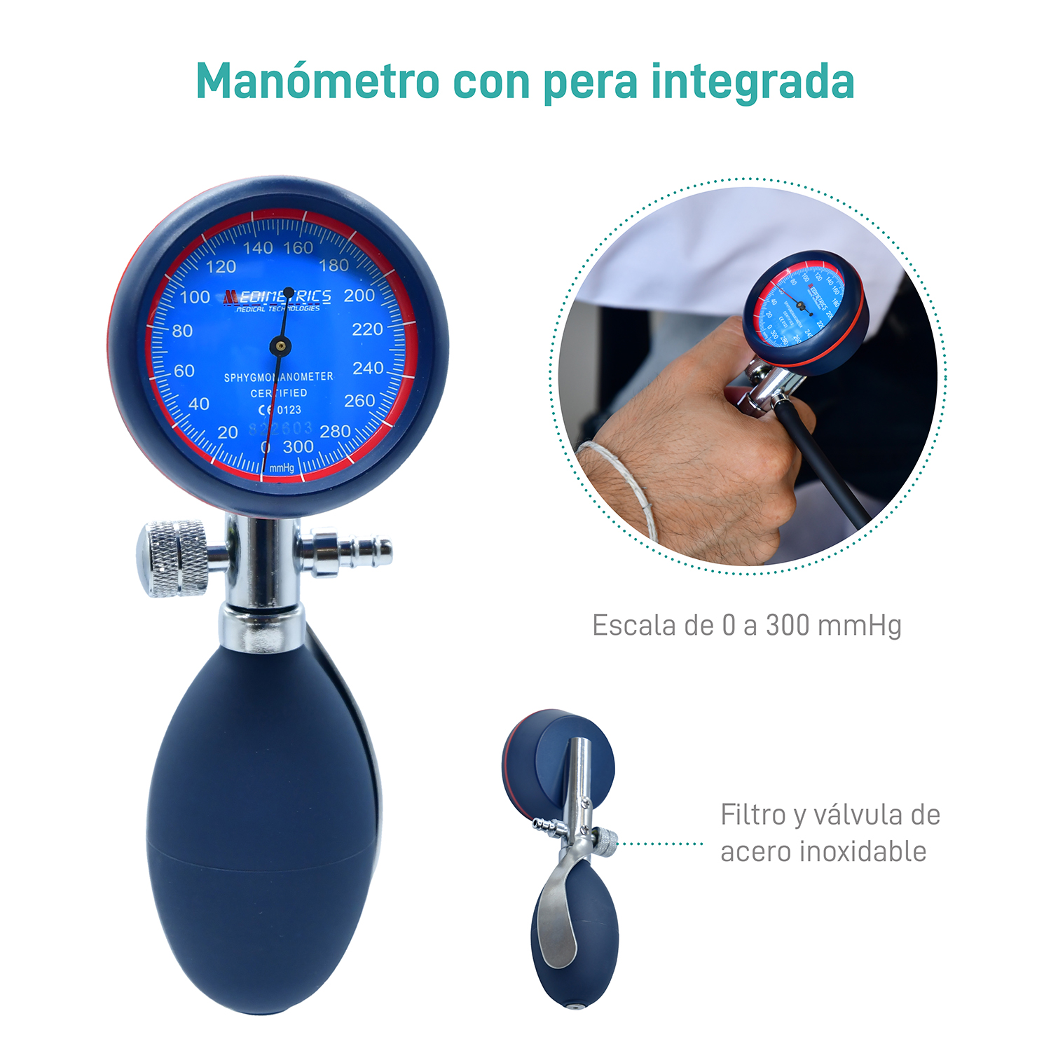 Baumanómetro Manual Aneroide Integral Medimetrics