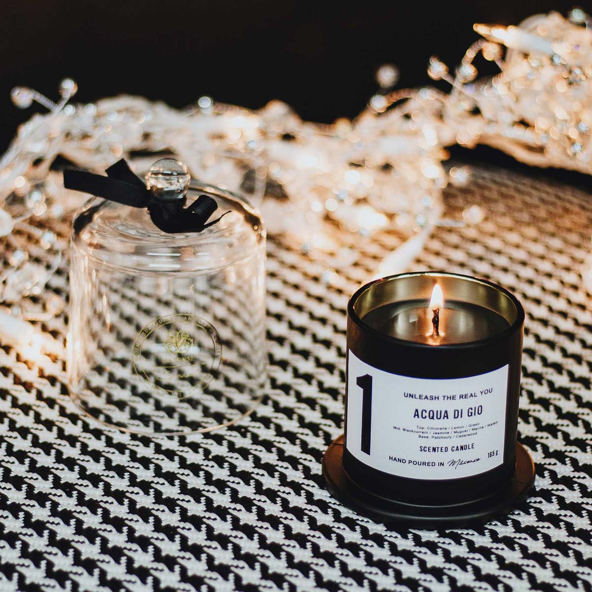 Vela aromática Aqua Di Gio 165 g con capelo