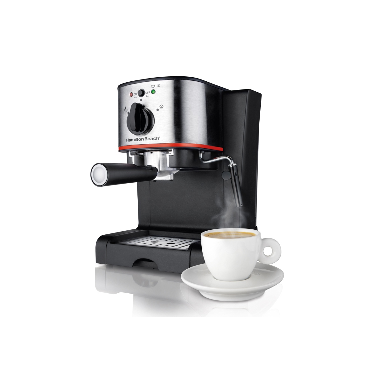 Hamilton beach 40792 cafetera espresso de 2 tazas, para cappuccino y mocha