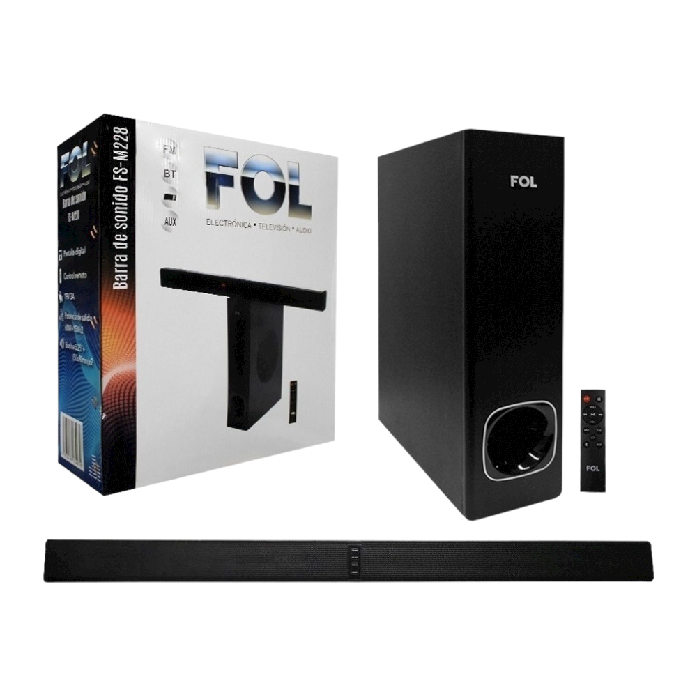 Barra De Sonido con Subwoofer Fol Fs-m228l de 100 Watts